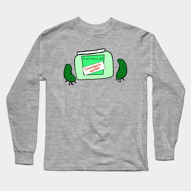 Pickle Jar Long Sleeve T-Shirt by Little Tiny Spark